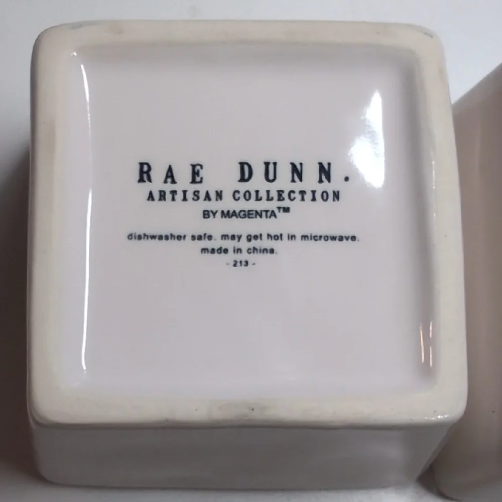 Green Ceramic Savor and Enjoy Bowls by Rae Dunn - Picture 3 of 12